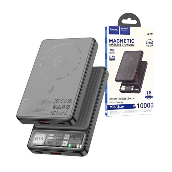 Hoco Magnetic Power Bank Q18 Tourer 22.5w 10000mAh Black